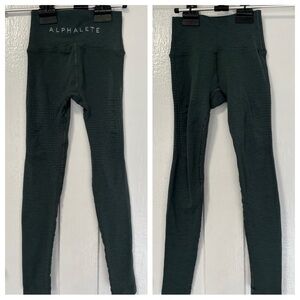 Alphalete green ribbed halo xs leggings